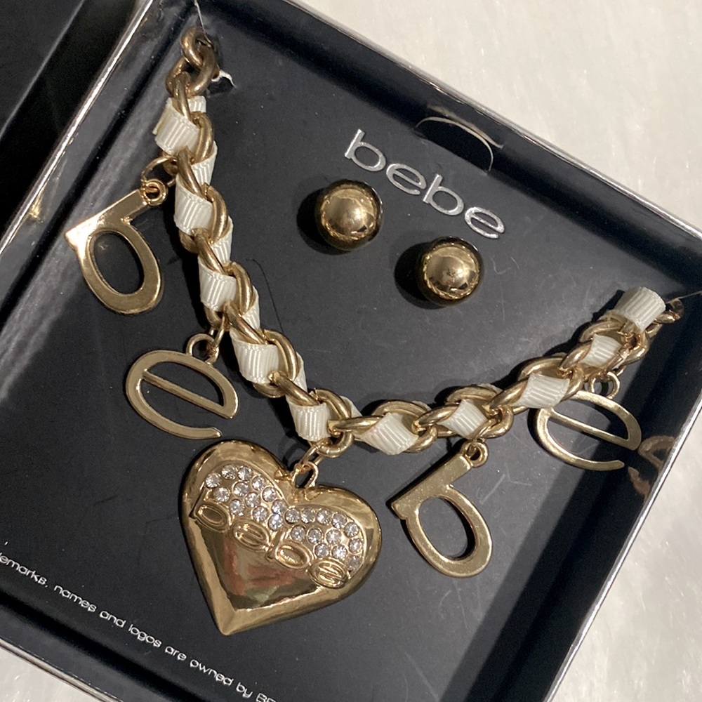 Bebe Earrings and Necklace Set NWT Excellent Condition
